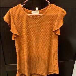 The Nines Orange Textured Women's Blouse